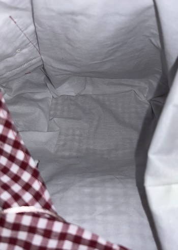 düğmeli pötikareli çanta - Görsel 5