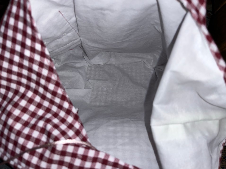 düğmeli pötikareli çanta - Görsel 5