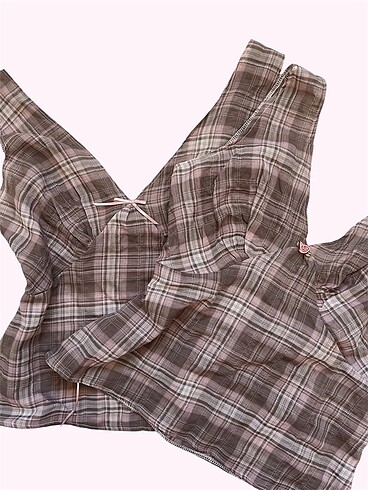 ince pamuk vual coquette bluz - Görsel 7