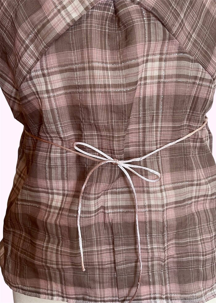 ince pamuk vual coquette bluz - Görsel 4