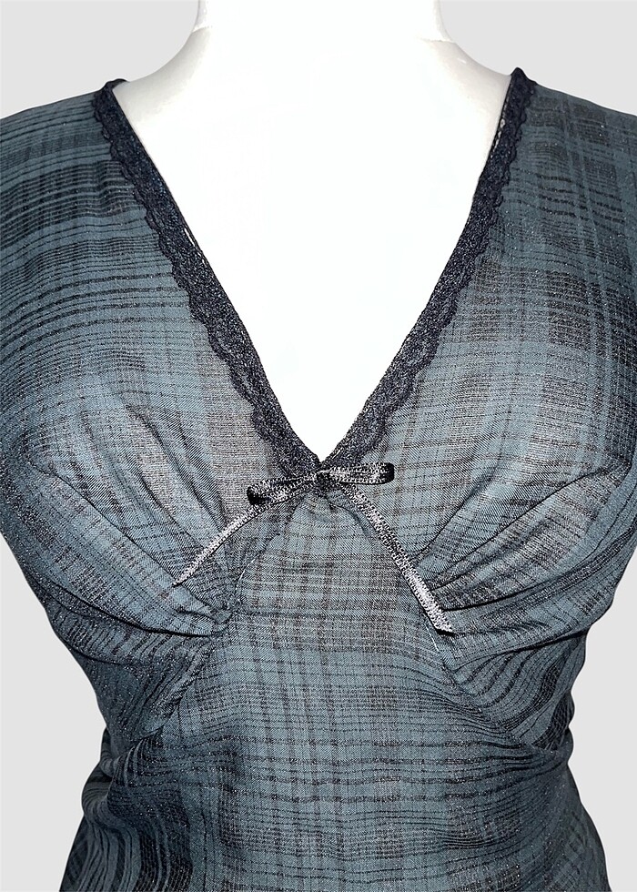 kareli v yaka üst - Görsel 2