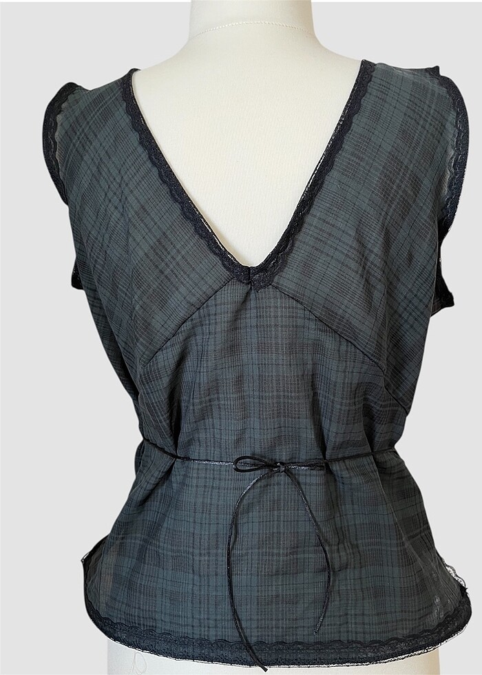 kareli v yaka üst - Görsel 3