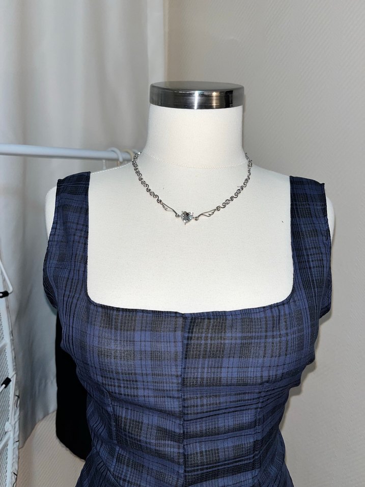 lacivert korseli bluz - Görsel 2