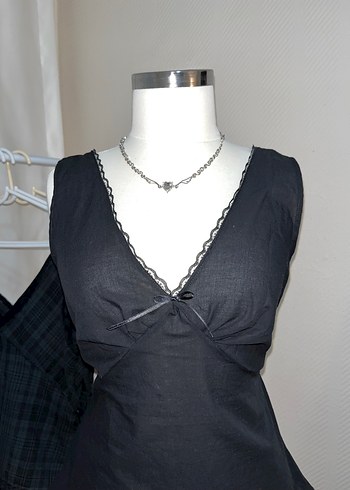 American Vintage siyah gotik bluz