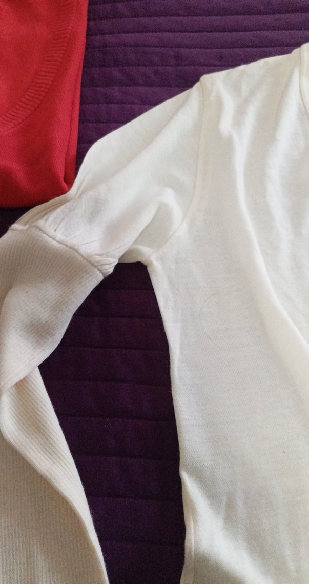 Pamuklu Beyaz Hamile Bluzu - Görsel 4