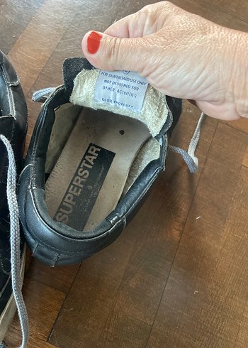 Orjinal Golden Goose siyah deri yıldızı yaldızlı - Görsel 8