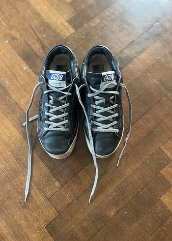 Orjinal Golden Goose siyah deri yıldızı yaldızlı - Görsel 3