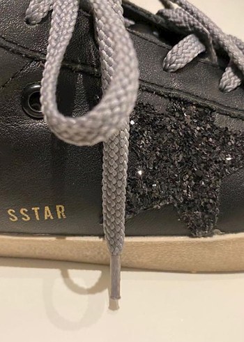 Orjinal Golden Goose siyah deri yıldızı yaldızlı - Görsel 10