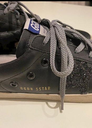 Orjinal Golden Goose siyah deri yıldızı yaldızlı - Görsel 9
