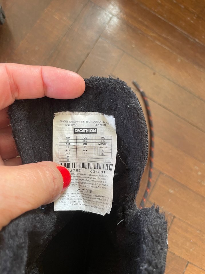 35 beden Gri Erkek Çocuk Kış ve kar Bot - Görsel 4