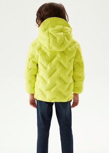 B&G store 8 yaş Erkek Çocuk Sarı Kapüşonlu Fermuarlı Mont - Görsel 6