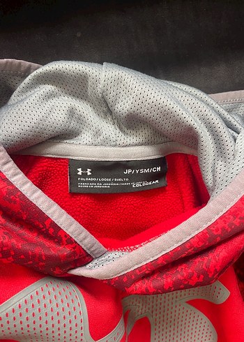 Under Armour Kırmızı Kapüşonlu Erkek Çocuk Sweatshirt 6-7 yas - Görsel 3