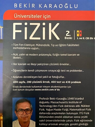 Beden Üniversiteler için Fizik - Seçkin Yayın Evi 2. Baskı - Bekir Kar