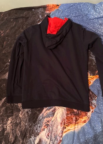 U.S Polo Assn. USPA Siyah Kapüşonlu Fermuarlı hırka