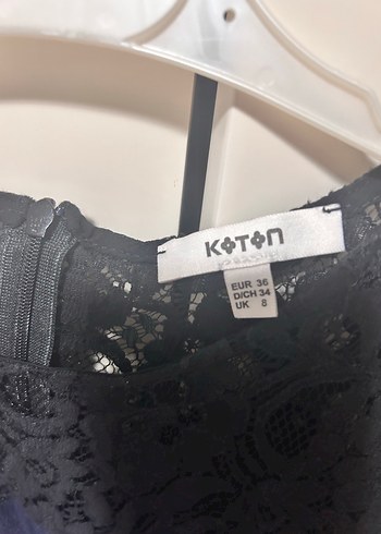 Dantel Detaylı Lacivert Midi Elbise - Görsel 4