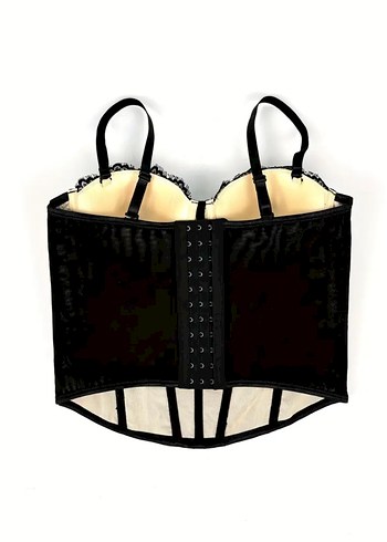 Sheinside Dantel Detaylı Siyah Korse
