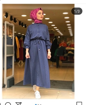 indigo renk uzun elbisem 