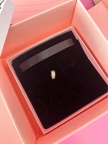 Beden altın Renk Orijinal Pandora'dan Rose Gold Klips