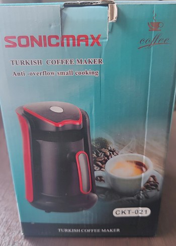 Beden Renk Kırmızı Sonicmax Türk Kahvesi Makinesi 4 fincan kahve yapar