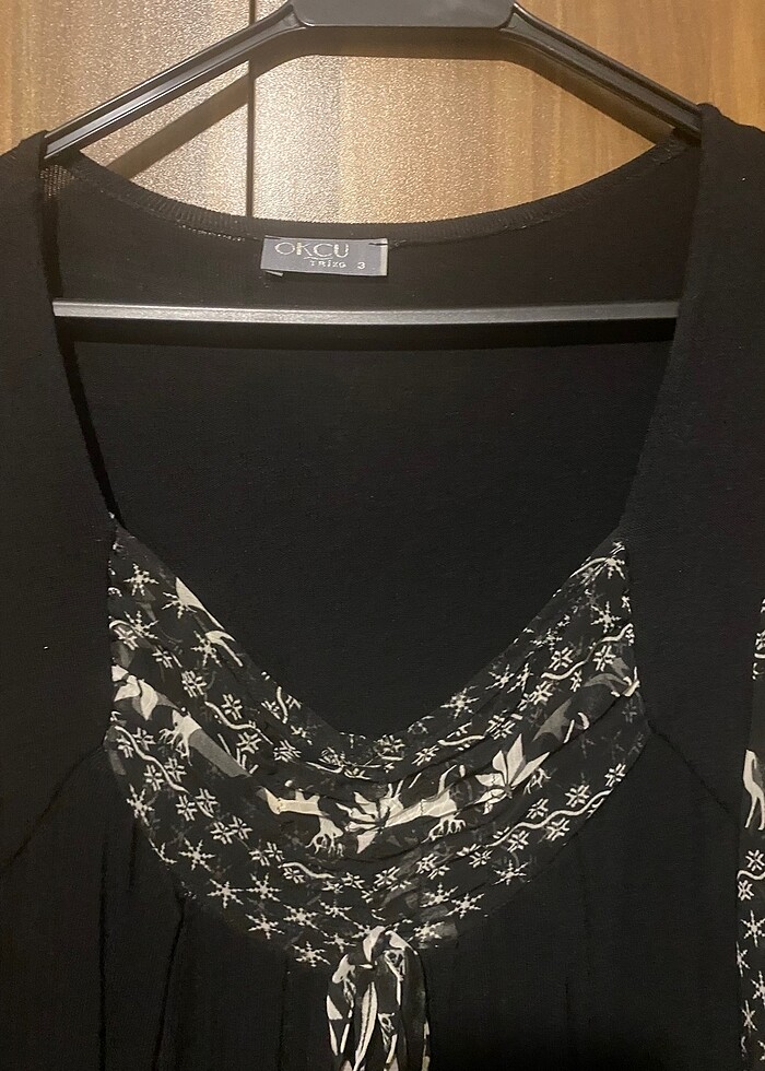 Okçu triko 3 beden kollar transparan elbise 42/44 beden uyumlu - Görsel 2
