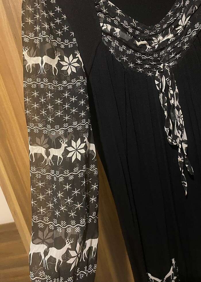 Okçu triko 3 beden kollar transparan elbise 42/44 beden uyumlu - Görsel 3