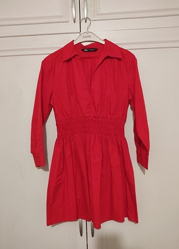 xs Beden Zara kırmızı elbise 