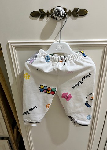 Beyaz Desenli Bebek Ceket ve Pantolon Takımı - Görsel 3