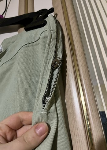 Haki Midi Kadın Kumaş Pantolon - Görsel 4