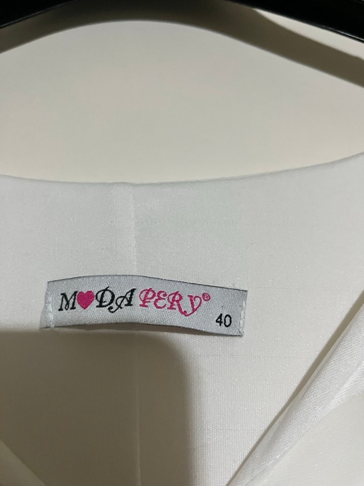 Beyaz Uzun Bohem Keten Elbise - Görsel 4