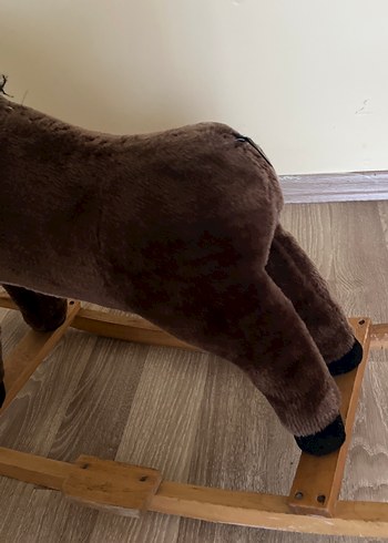 Kahverengi ve Gri Sallanan At Peluş Oyuncak - Görsel 8