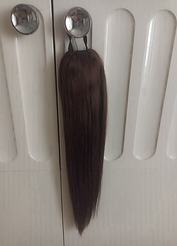 Kahverengi 48 cm Türk saçı at kuyruğu postij