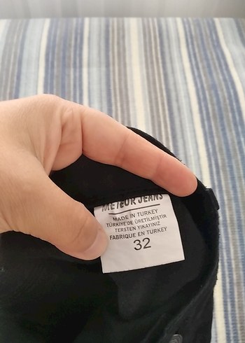 32 Beden siyah Renk Siyah Kemerli Salaş Erkek Kot Pantolon
