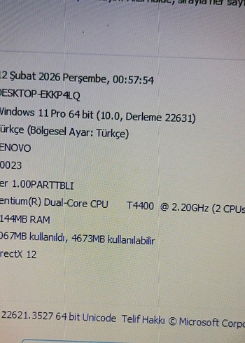 Lenovo g550 dizüstüLaptop bilgisayar - Görsel 2