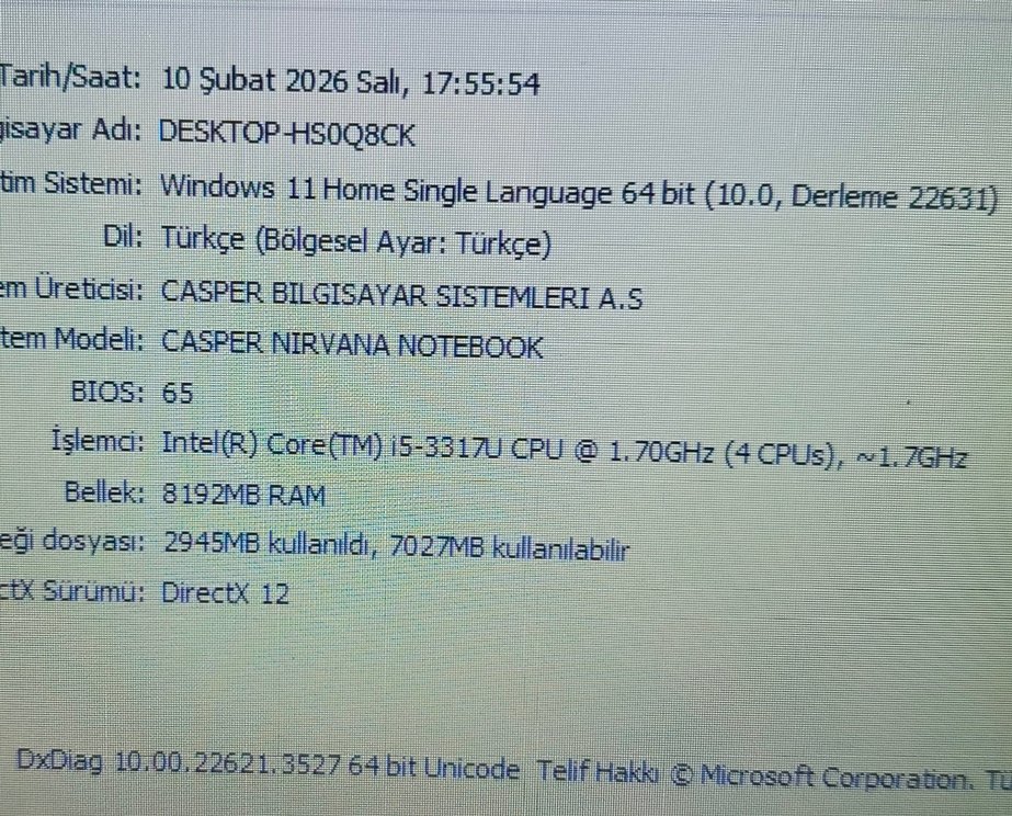 Casper nirvana i5 Laptop - Görsel 2