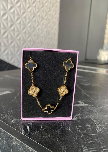 Taşlı yonca bileklik - Görsel 4