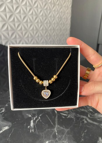 Kapaklı taşlı kolye - Görsel 4