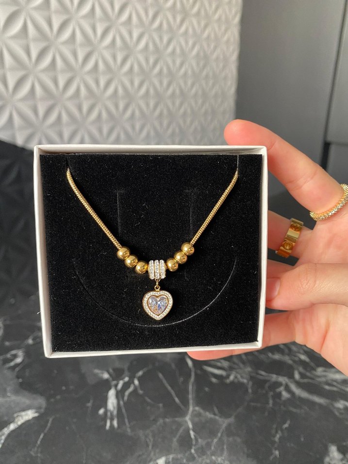 Kapaklı taşlı kolye - Görsel 4