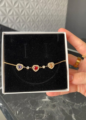 İnce Zincir Detaylı Çok Renkli Kadın Bileklik - Görsel 6