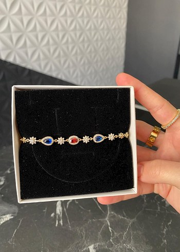 İnce Zincir Detaylı Çok Renkli Kadın Bileklik - Görsel 2