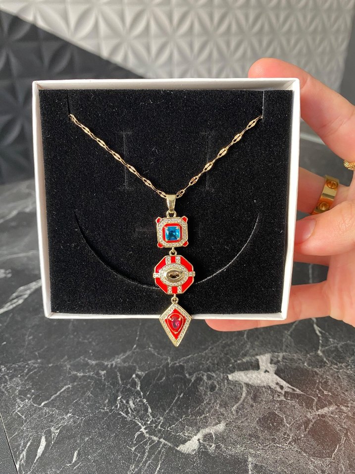 Altın Renk Mini Deniz Kabuğu Kolye - Görsel 3