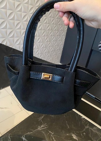 Kahverengi Süet Kemer Detaylı Kadın Çanta - Görsel 3