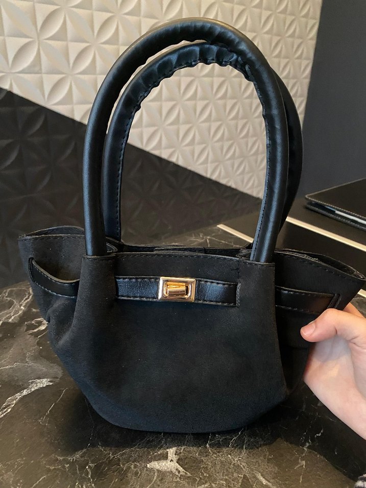 Kahverengi Süet Kemer Detaylı Kadın Çanta - Görsel 4