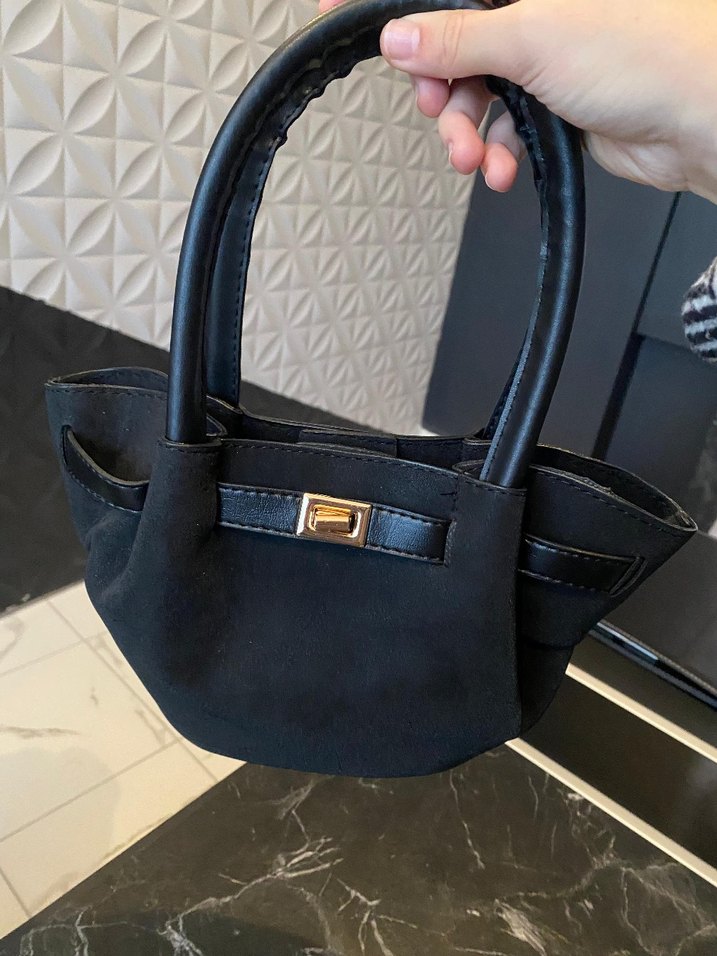 Kahverengi Süet Kemer Detaylı Kadın Çanta - Görsel 3