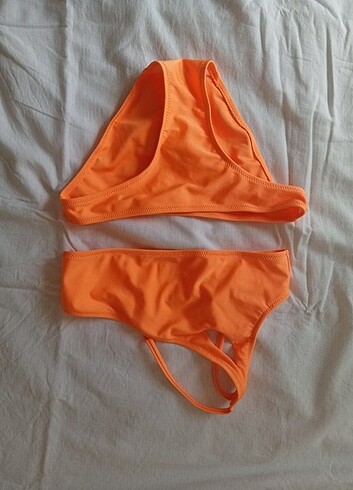 11-12 Yaş Beden turuncu Renk Zara çocuk bikini