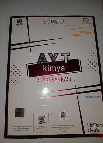 345 AYT KİMYA SORU BANKASI ÇOK AZ ÇÖZÜLMÜŞ