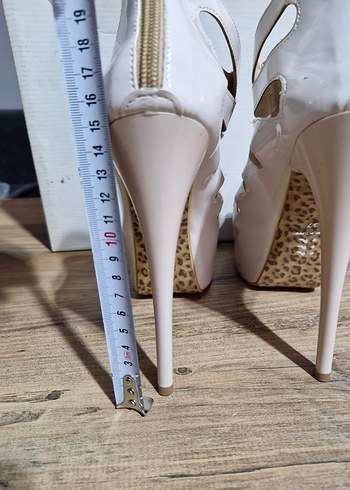 Beyaz Platform Topuklu Kadın Ayakkabı - Görsel 7