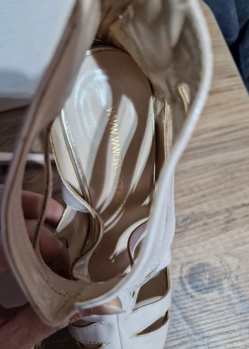 Beyaz Platform Topuklu Kadın Ayakkabı - Görsel 4