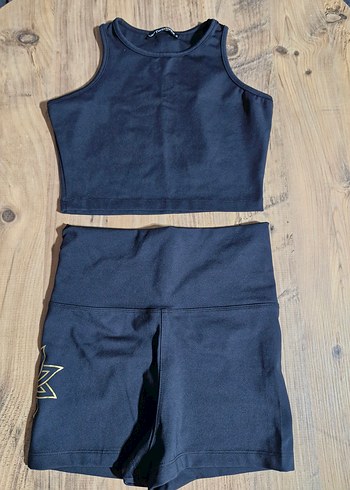 Kadın siyah Kısa Spor Takım - Görsel 2