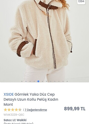 m Beden ten rengi Renk LCW peluş mont