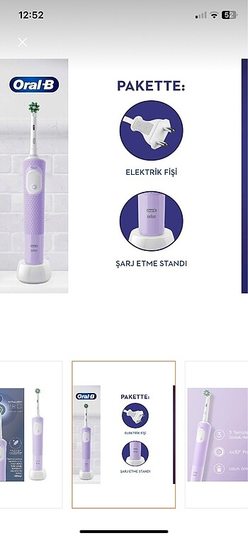  Beden Oral b şarjlı diş fırçası